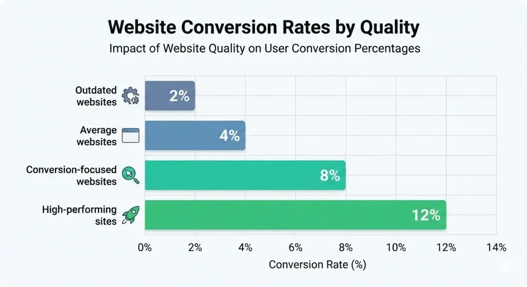 Website Conversion Rate By Quality - Generating leads