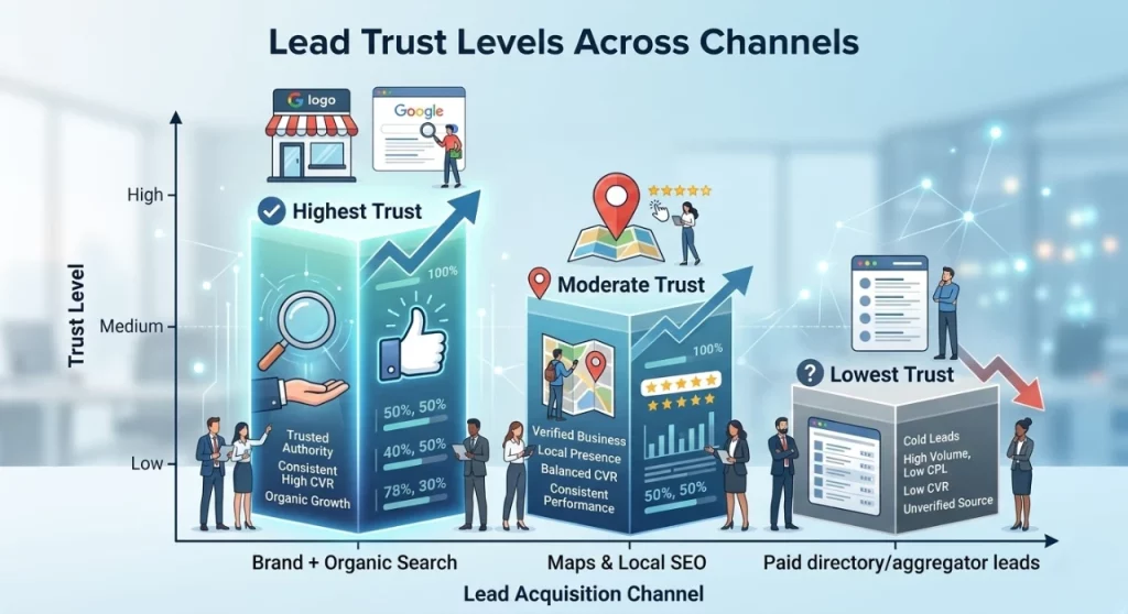 Lead Trust Levels Across Channels